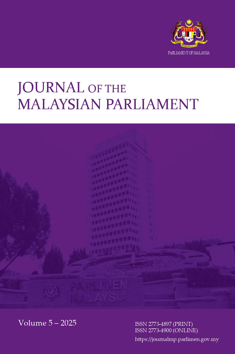 					View Vol. 5 (2025): Journal of the Malaysian Parliament
				