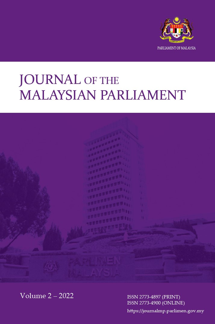 					View Vol. 2 (2022): Journal of the Malaysian Parliament
				